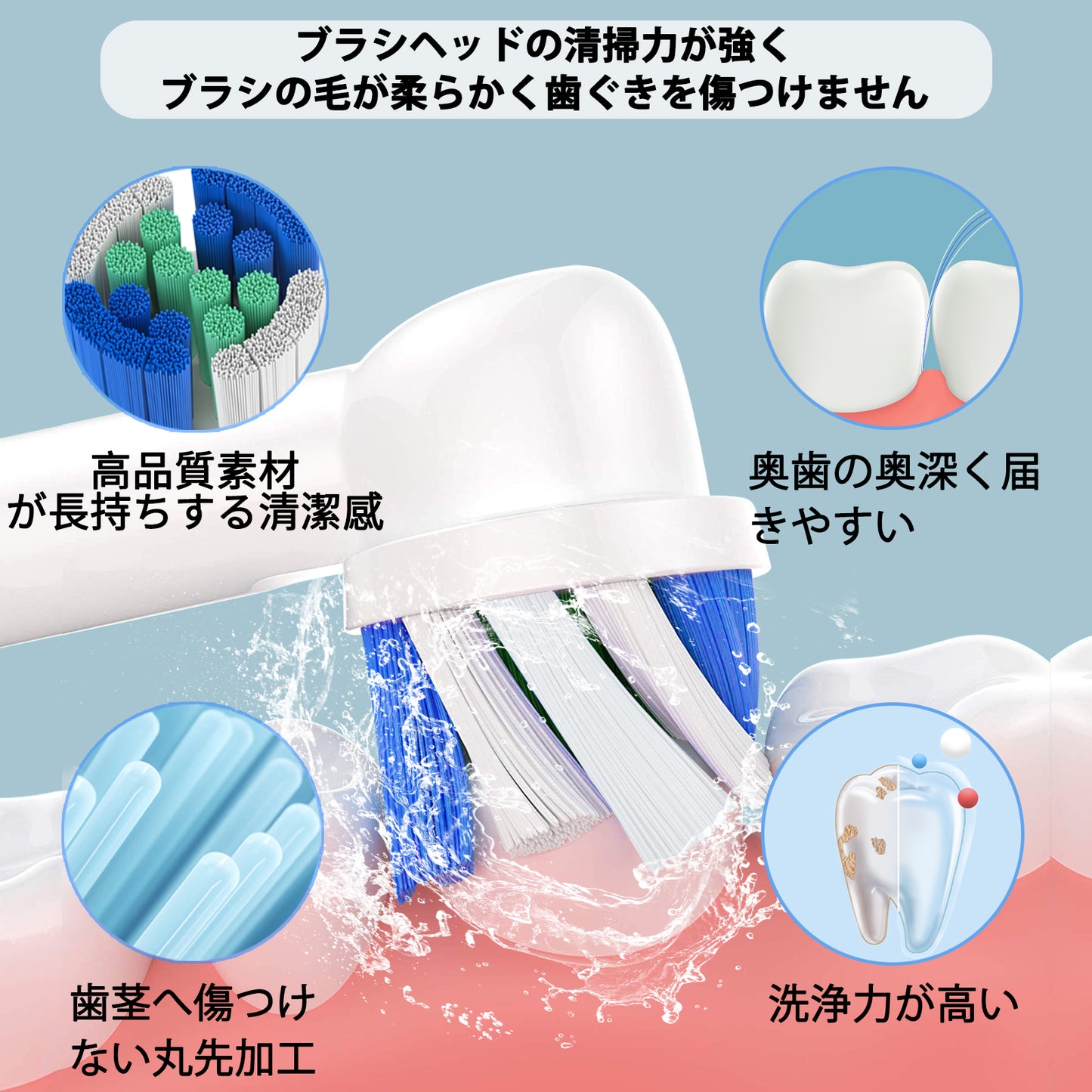 OFTY Replacement Toothbrush Heads Compatible with Oral B Braun, 8 Pack, EB-20X