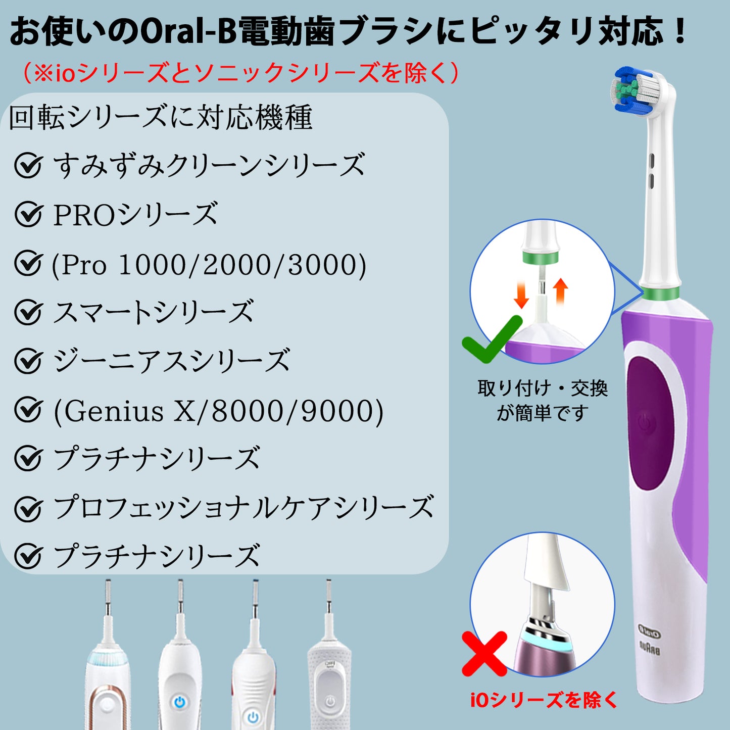 OFTY Replacement Toothbrush Heads Compatible with Oral B Braun, 8 Pack, EB-20X