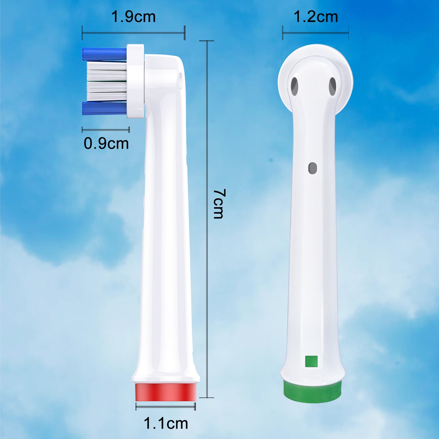 OFTY Replacement Toothbrush Heads Compatible with Oral B Braun, 8 Pack, EB-20X