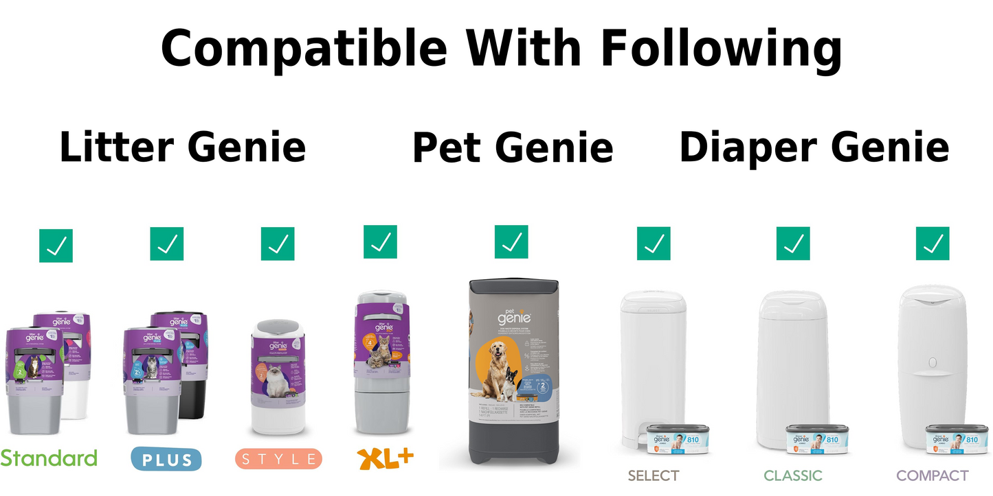 OFTY Jumbo Refill Bags for Litter Genie,Pet Genie | High-Efficiency Cat Litter Odor Control | 4-Pack